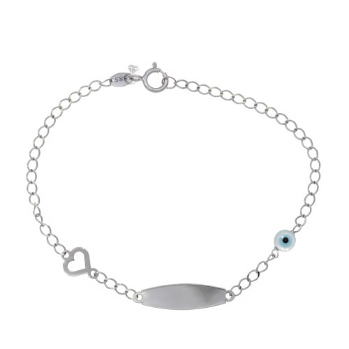 Παιδική ταυτότητα λευκόχρυση 14K